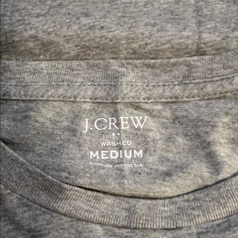 J. Crew Light Gray Men's Short Sleeve Tee - Picture 4 of 4